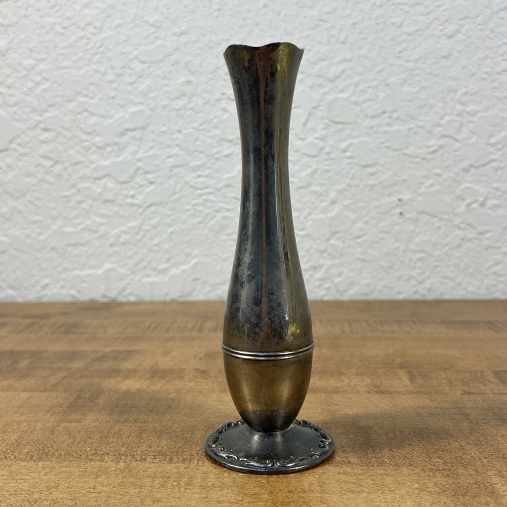 Vintage Silver Plated Bud Vase 7"
